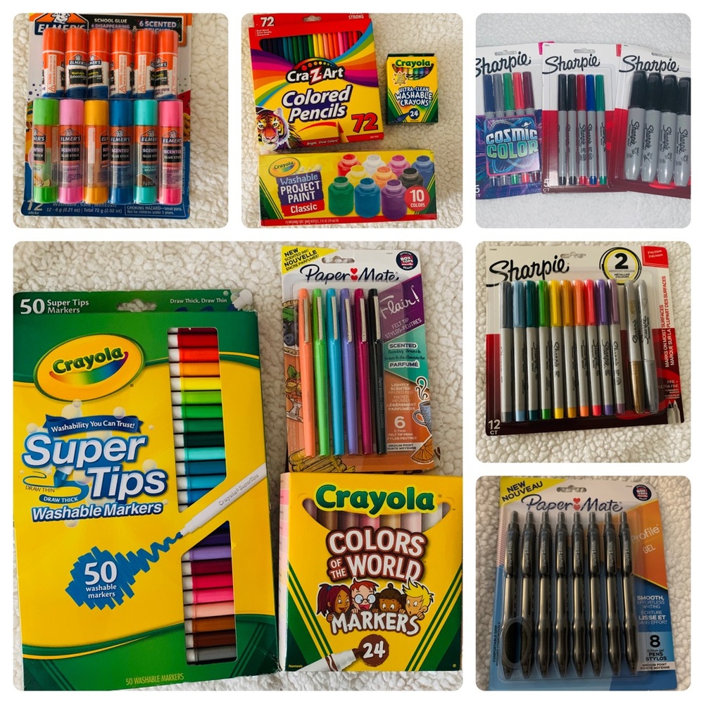 School Office Supplies Sharpies Crayola Pen Lot